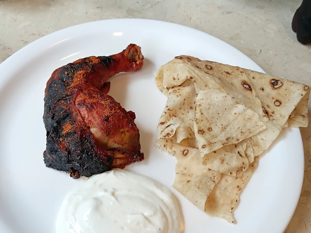 Tandoori-style food demo photography