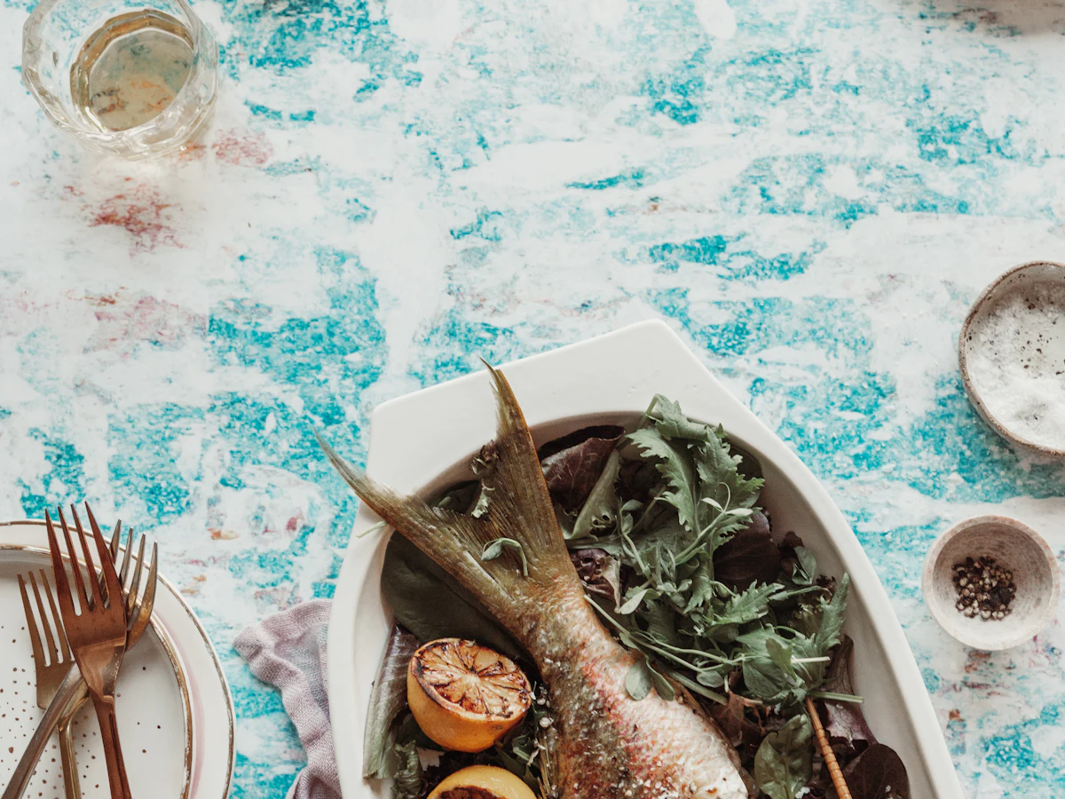 Fish dish demo photography