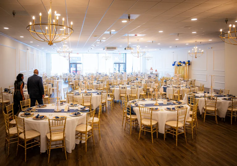 Banquet hall demo photography